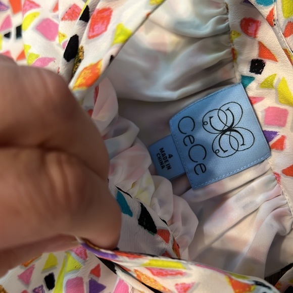 CECE Candy Gems Print Tie Neck Shift
Dress Sz 4 - Picture 6 of 10